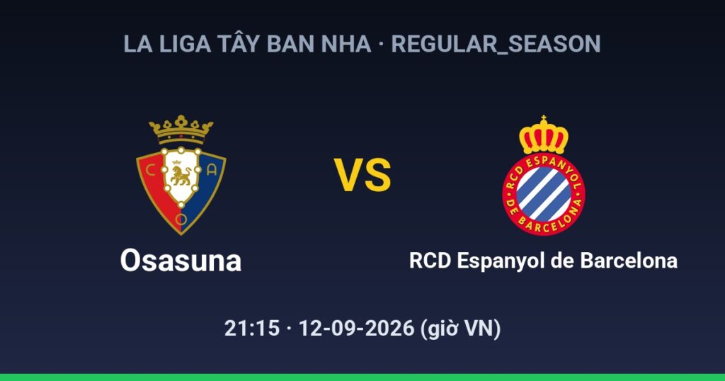 CA Osasuna vs RCD Espanyol de Barcelona
