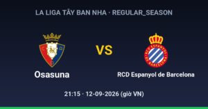 CA Osasuna vs RCD Espanyol de Barcelona